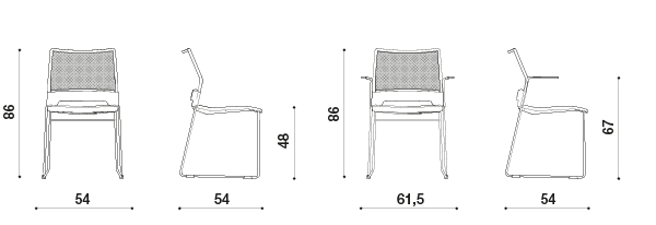 MYNEEED Miss Network Stapelstuhl – Atmungsaktive Netz-Rückenlehne für Konferenzräume