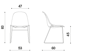 MYNEEED Bolla Sled Stapelstuhl – Vielseitiger Konferenzstuhl mit Kufengestell