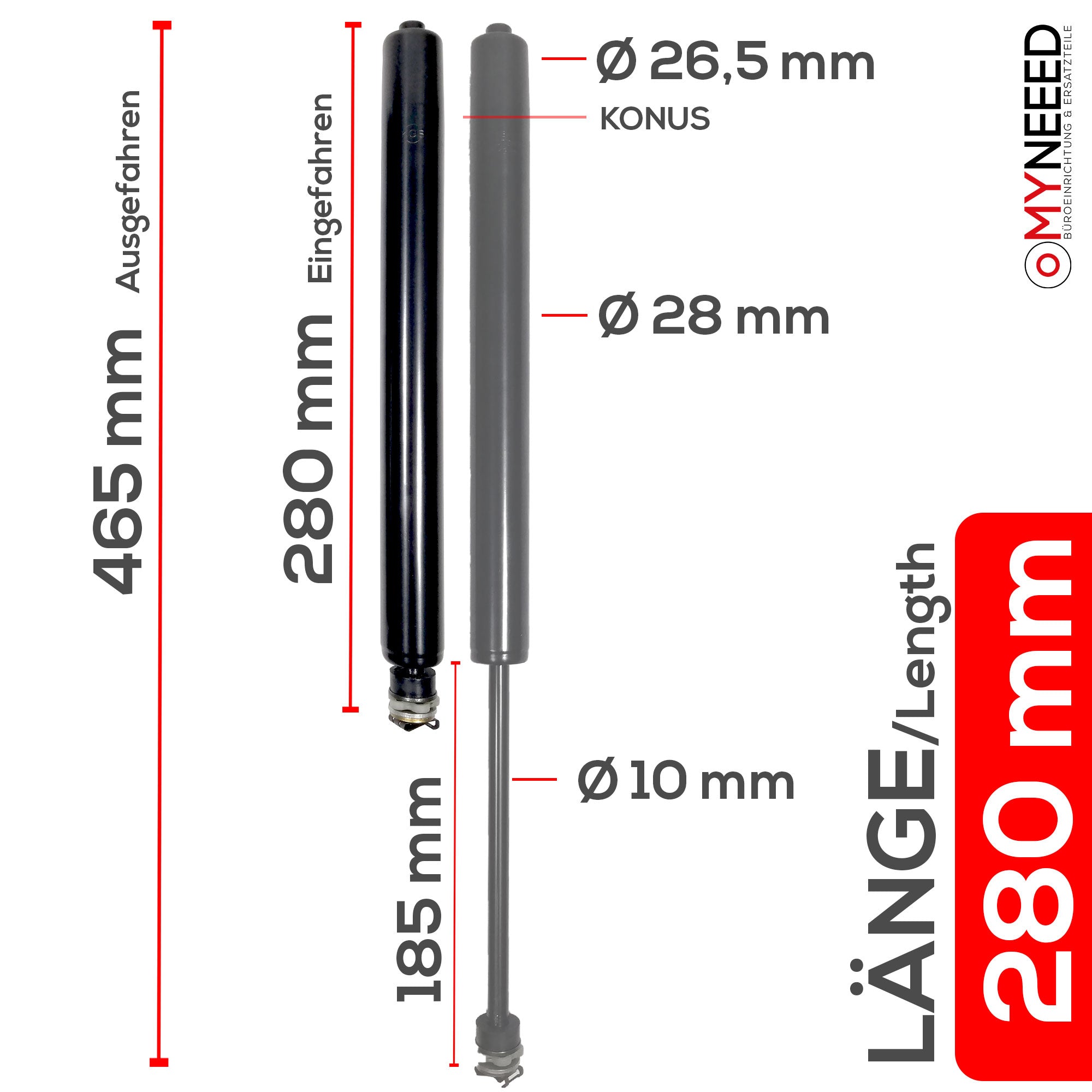 YOU.S Gas Struts For BMW Z4 Roadster Trunk / Boot Lid – Pair (G-110-N2S)