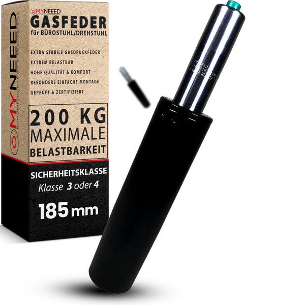 Bürostuhl Gasfeder 185mm - Universal Gasdruckfeder Ersatzteil für Drehstühle