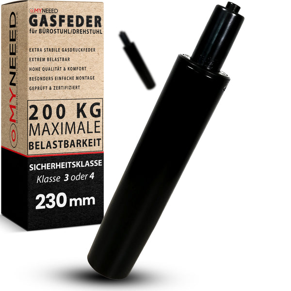 Bürostuhl Gasfeder 230mm - Universal Gasdruckfeder Ersatzteil für Drehstühle