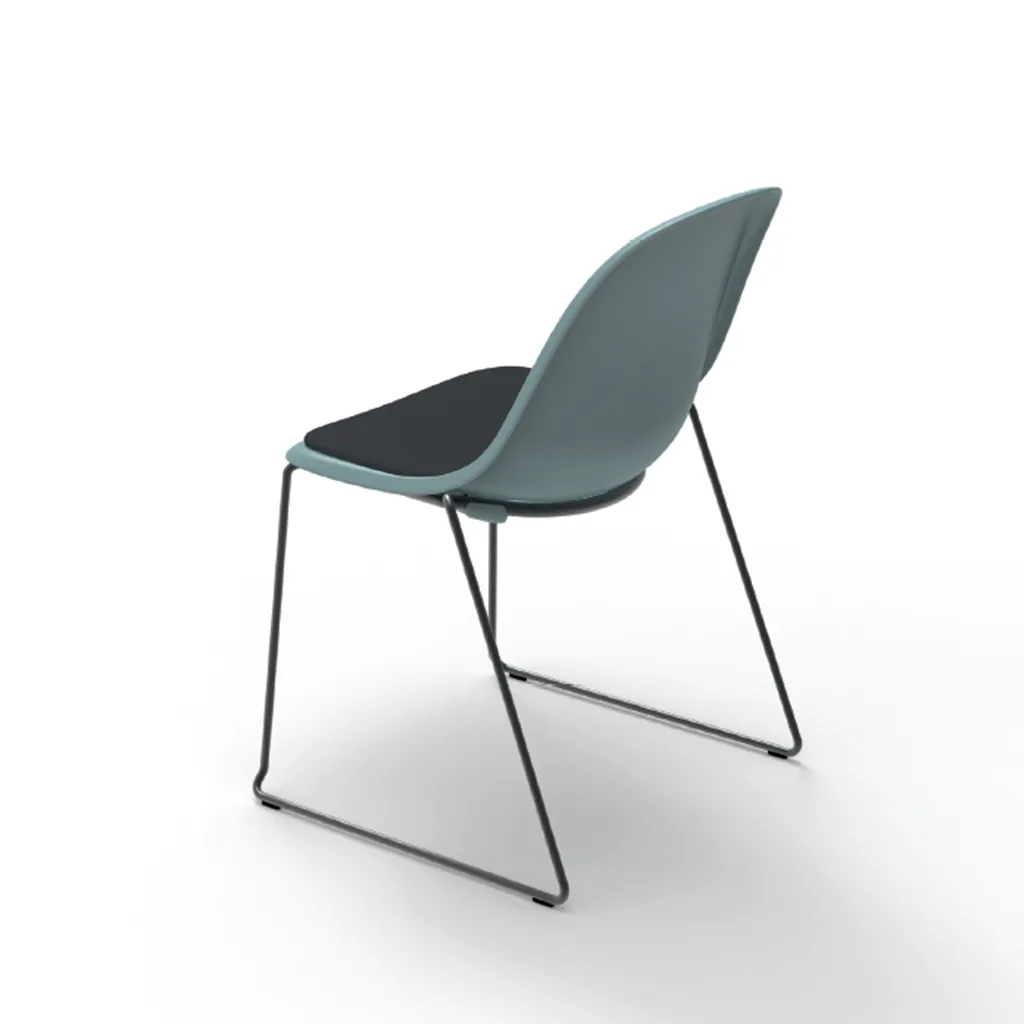 MYNEEED Bolla Sled Stapelstuhl – Vielseitiger Konferenzstuhl mit Kufengestell