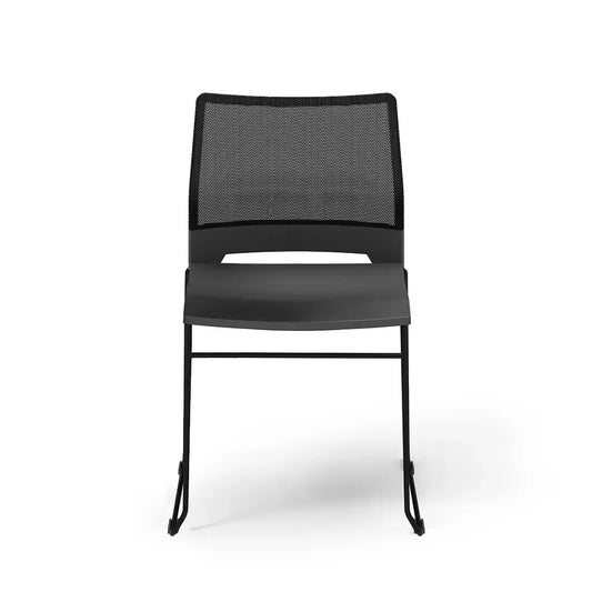 MYNEEED Miss Network Stapelstuhl – Atmungsaktive Netz-Rückenlehne für Konferenzräume